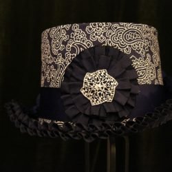 Hat, Navy Paisley