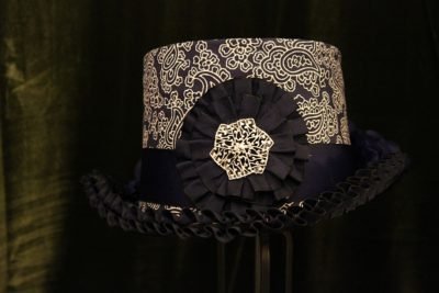 Hat, Navy Paisley